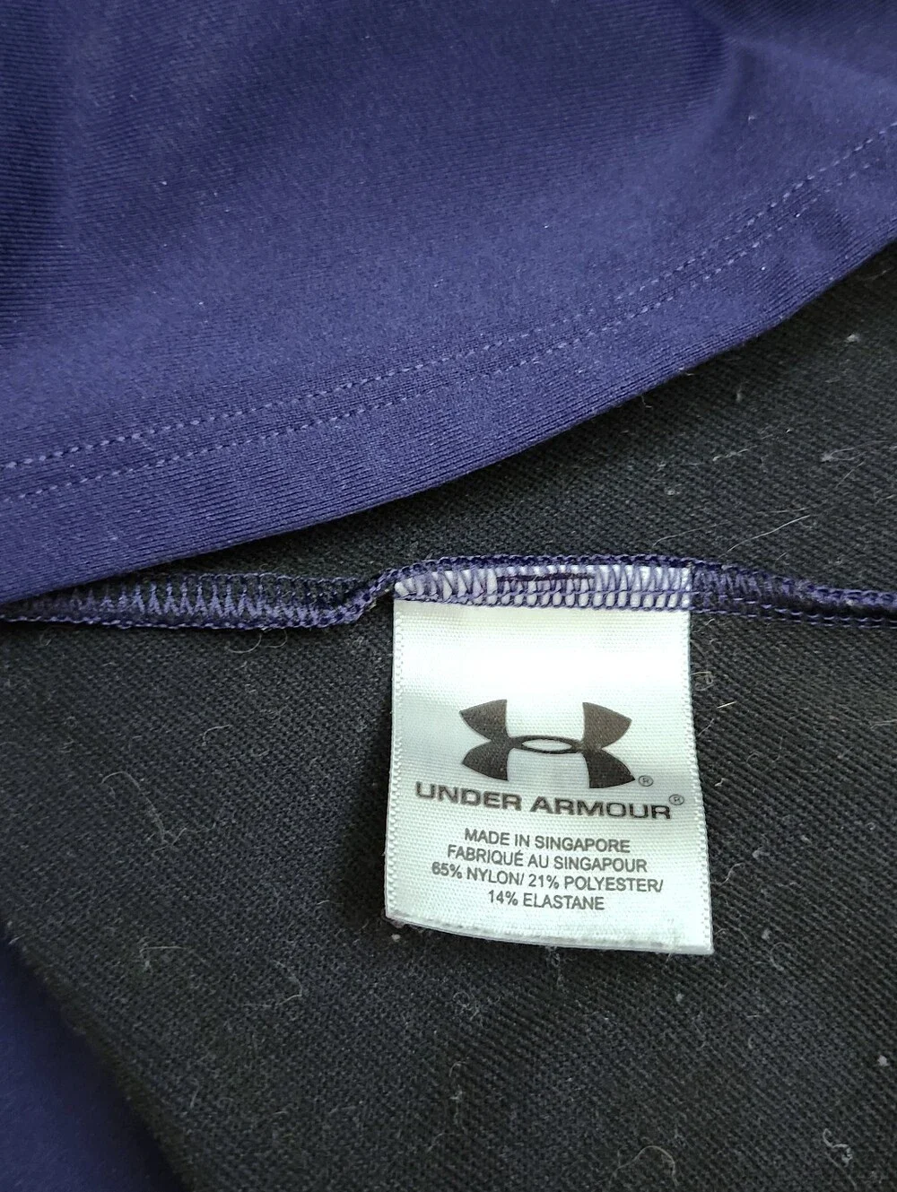Under Armour Navy Mock Neck Long Sleeve Top size M - Picture 5 of 7